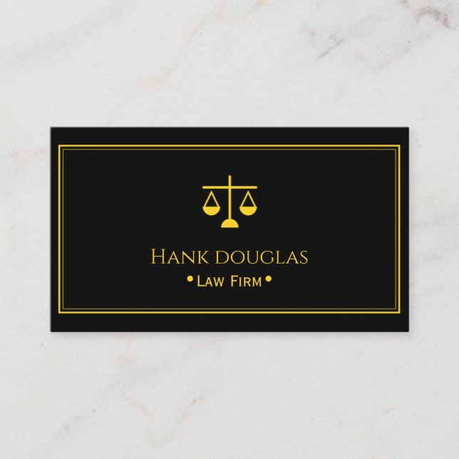 Professional Law & Justice Business Card (Front)