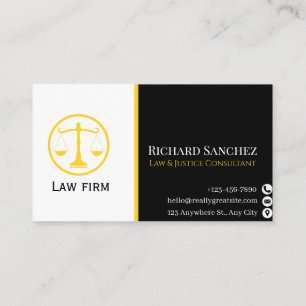 Professional Law & Justice Business Card