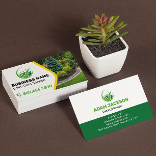 Professional Lawn Care Customisable Promote Garden Business Card