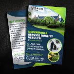 Professional Lawn Care Landscaping Gardening Tree Flyer<br><div class="desc">This comprehensive flyer template is your one-stop solution to showcase a wide range of lawn care services. Its organised layout and vibrant colours effectively highlight your expertise in lawn maintenance,  landscaping,  and snow removal. Easily personalise it with your logo,  contact details,  and special offers.</div>