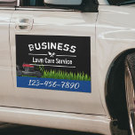 Professional Lawn Care & Landscaping Service Blue Car Magnet<br><div class="desc">Lawn Care & Landscaping Service Professional Car Magnets.</div>
