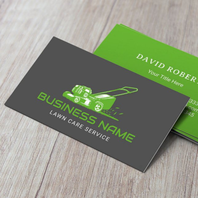 Professional Lawn Care & Landscaping Service  Business Card (Creator Uploaded)