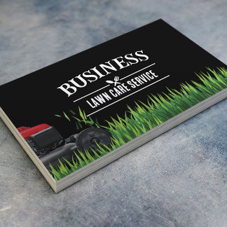 Professional Lawn Care & Landscaping Service Business Card