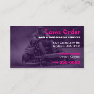 Professional Lawn Care & Landscaping Services Business Card