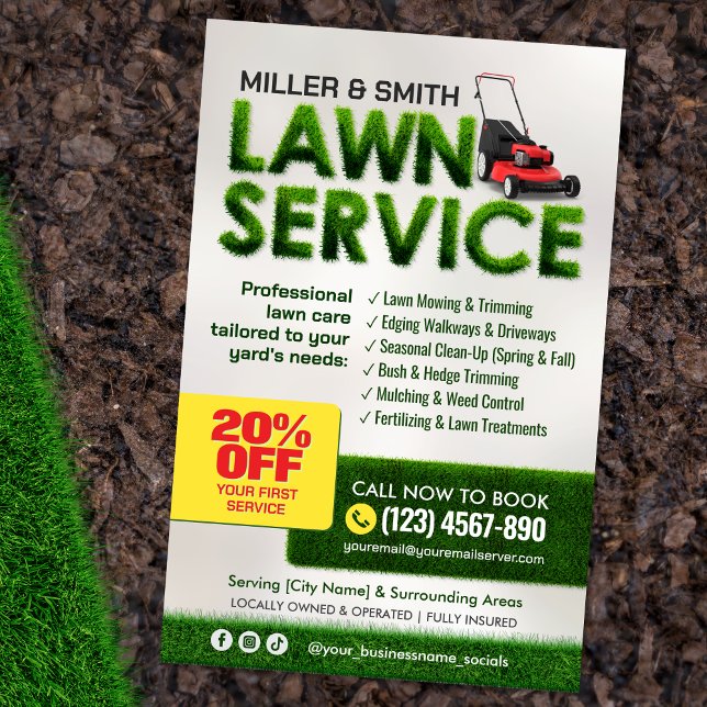 Professional Lawn Care Service Flyer (Creator Uploaded)