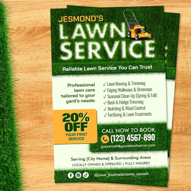 Professional Lawn Care Service Flyer (Creator Uploaded)