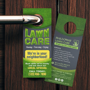 Professional Lawn Care Service Flyer Door Hanger