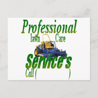 Professional lawn care services postcard