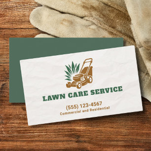 Professional Lawn Grass Landscaping Yard Service Business Card