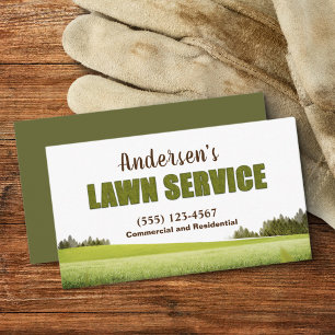 Professional Lawn Grass Landscaping Yard Service Business Card