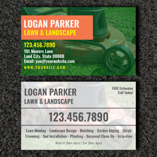 Professional Lawn & Landscape Branding Template Business Card
