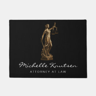 Professional Lawyer Attorney luxury Black Gold Doormat