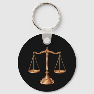 Professional Lawyer Attorney luxury Black Gold Key Ring