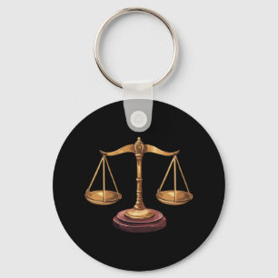 Professional Lawyer Attorney luxury Black Gold Key Ring