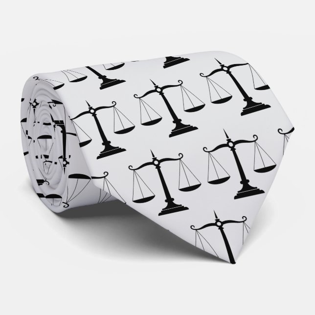 Professional Lawyer Attorney luxury Black White    Tie (Rolled)