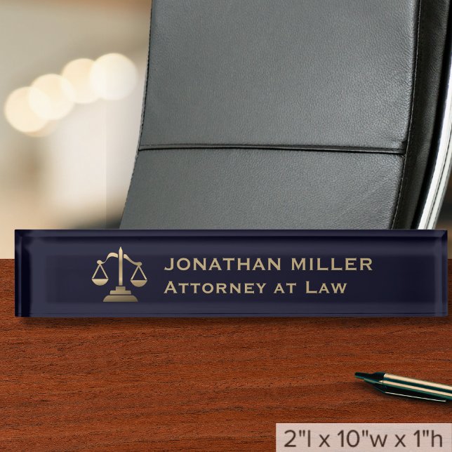 Professional Lawyer Attorney Nameplate (Creator Uploaded)