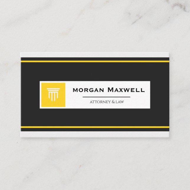 Professional Lawyer Business Card | Attorney  (Front)