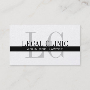 Professional Lawyer Business Card Monogram Logo