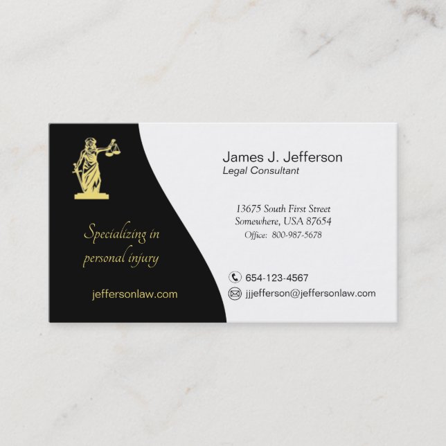 Professional Legal Consultant Business Card (Front)