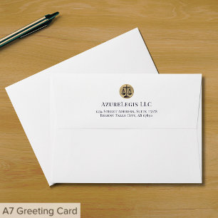 Professional Legal Scales of Justice Emblem Envelope