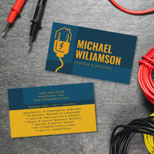 Professional Licensed Electrician Electrical Work Business Card