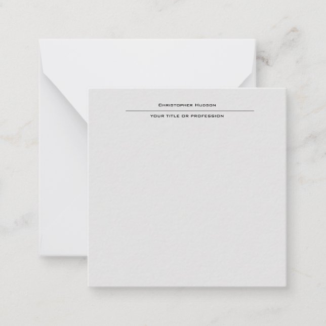 Professional Light Grey Simple Plain Card (Front)