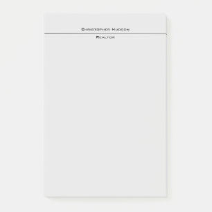 Professional Light Grey Simple Plain Post-it Notes