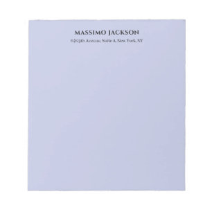 Professional lilac colour modern minimalist name notepad