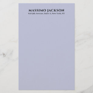 Professional lilac colour modern minimalist name stationery