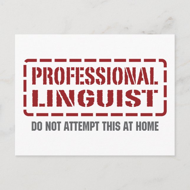 Professional Linguist Postcard (Front)
