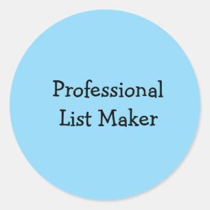 Professional List Maker Classic Round Sticker