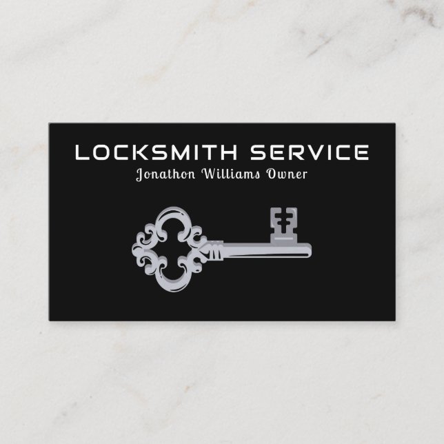 Professional Locksmith Service Business Card (Front)