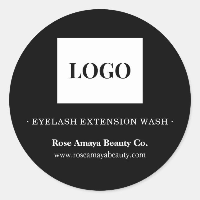 Professional Logo Black And White Cleanser Label (Front)