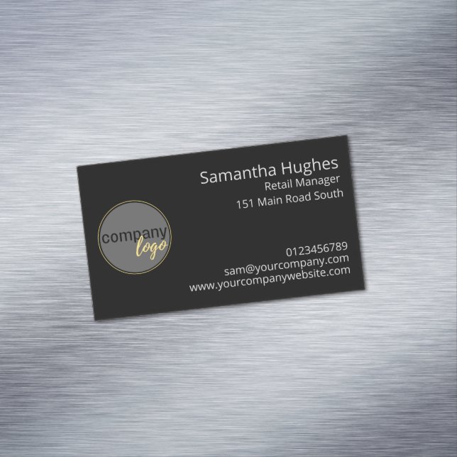 PROFESSIONAL LOGO COMPANY BRANDED BUSINESS BLACK 	Magnetic BUSINESS CARD (In Situ)