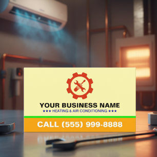 Professional LOGO Heating Air Conditioning   HVAC Business Card