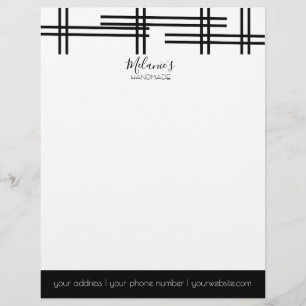 Professional Logo Letterhead- Monochrome Style Custom Letterhead
