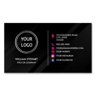 Professional Logo Minimalist Social media Website Magnetic Business Card