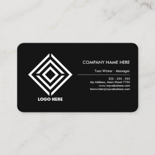 Professional Logo Personalized Corporate Black Business Card
