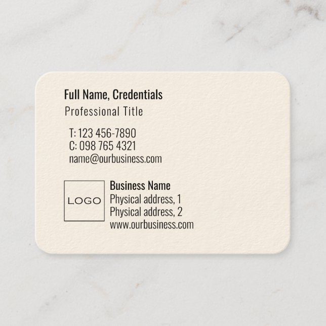 Professional Logo QR Code Modern Simple Mighty Business Card (Front)