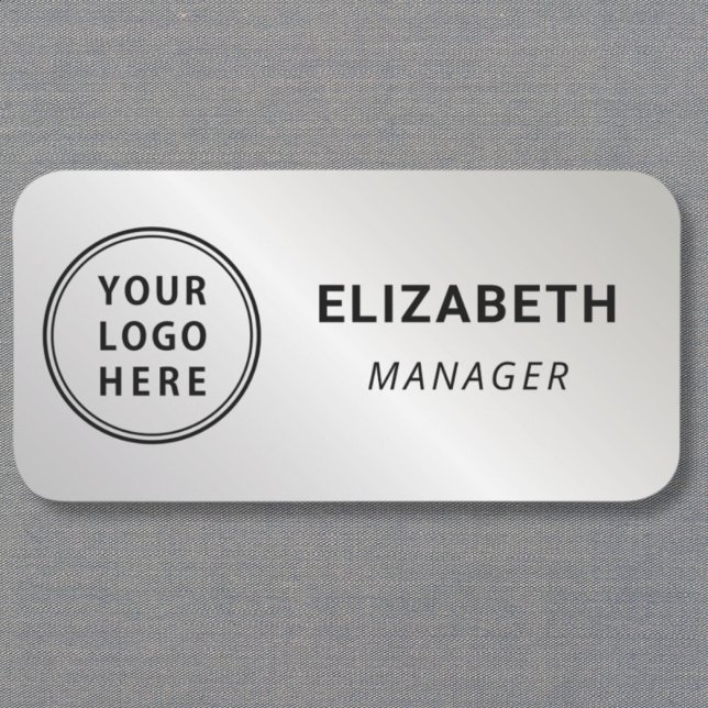 Professional Logo Silver Name Tag (Creator Uploaded)
