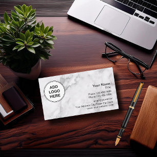Professional Logo Stone Marble Background Business Card