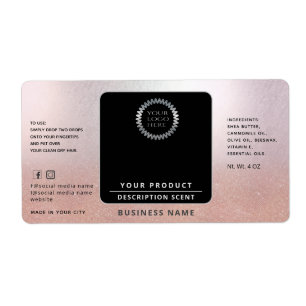 Professional logo wrap around rose gold product l