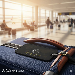 Professional Luggage Tag with Logo and Title