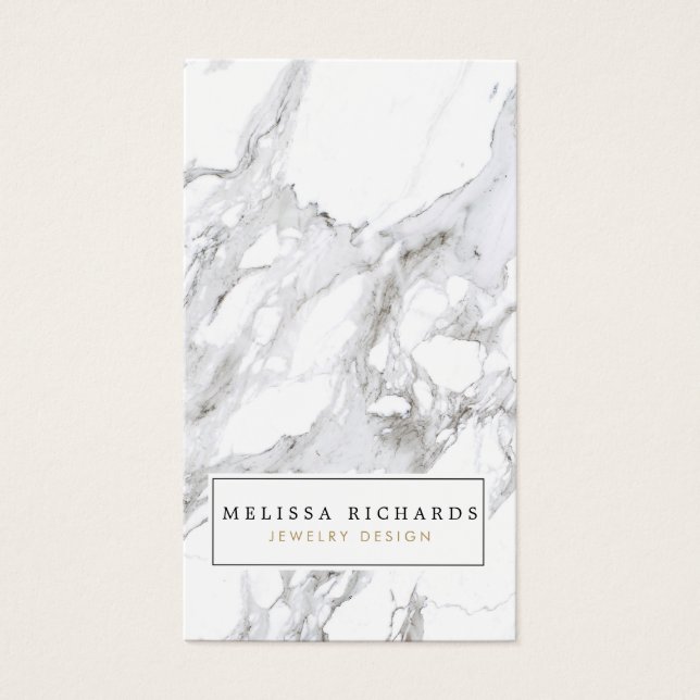 Professional Luxe White Marble Earring Display (Front)