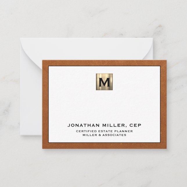 Professional Luxury Gold Initial Logo Card (Front)