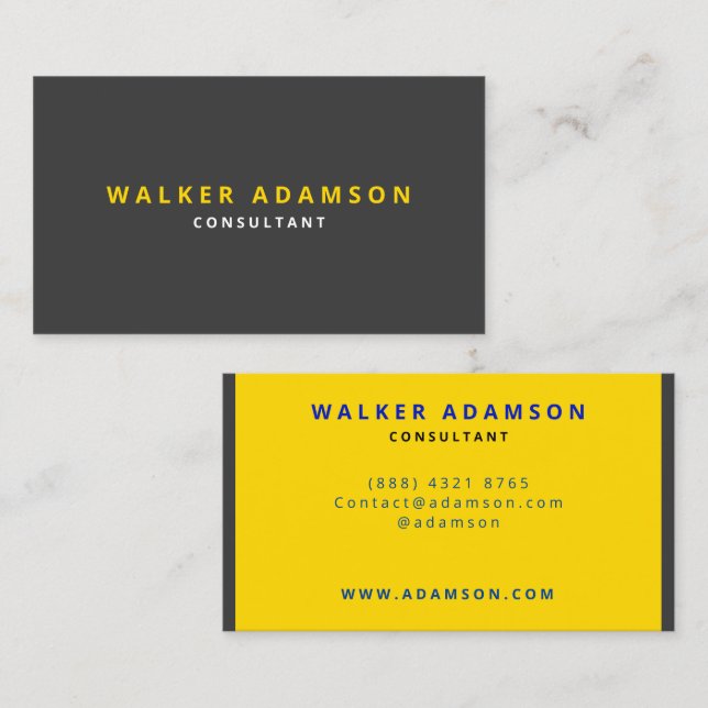 Professional Luxury Gold & Matte Black Business Card (Front/Back)