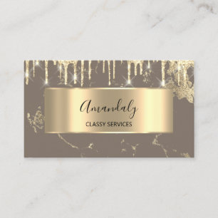Professional Luxury Gold Royal Marble EffectDrip   Business Card
