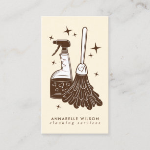 Professional Maid & House Cleaning Business Card