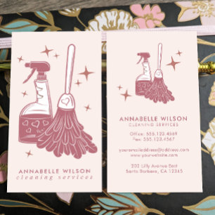 Professional Maid & House Cleaning Business Card