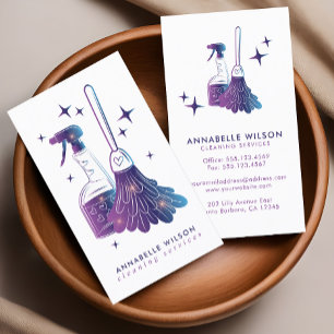 Professional Maid & House Cleaning Business Card